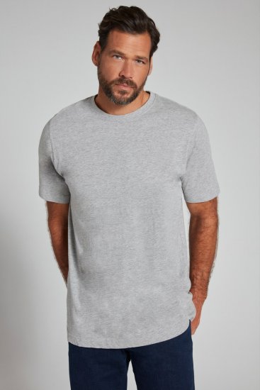 JP1880 702558 T-shirt med rund hals Gråmeleret - T-shirts - T-shirts i store størrelser - 2XL-14XL