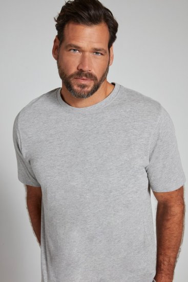 JP1880 702558 T-shirt med rund hals Gråmeleret - T-shirts - T-shirts i store størrelser - 2XL-14XL