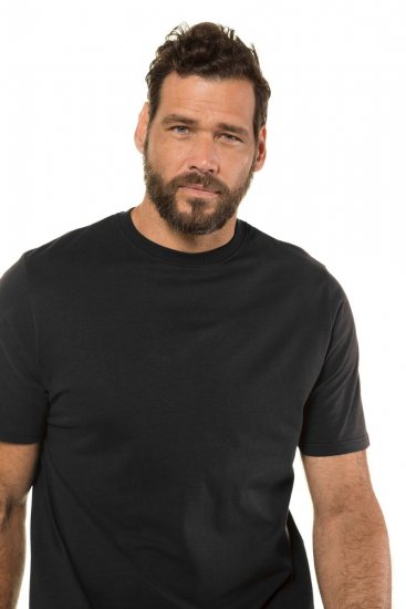 JP1880 702558 T-shirt med rund hals Sort - T-shirts - T-shirts i store størrelser - 2XL-14XL