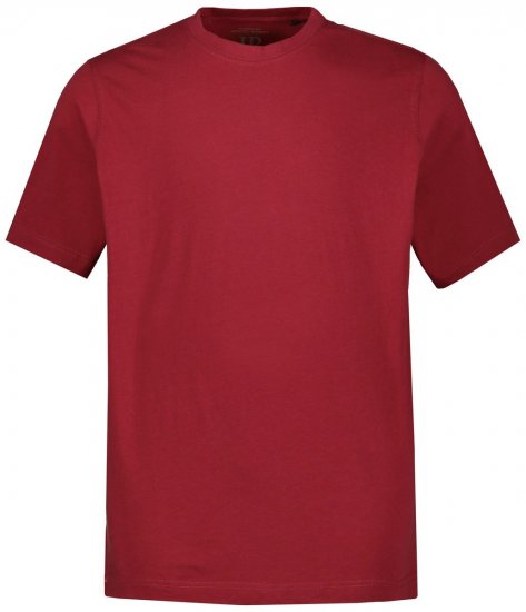 JP1880 702558 T-shirt med rund hals Mørkerød - T-shirts - T-shirts i store størrelser - 2XL-14XL
