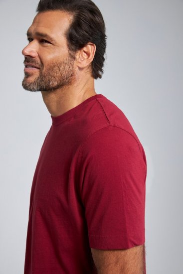 JP1880 702558 T-shirt med rund hals Mørkerød - T-shirts - T-shirts i store størrelser - 2XL-14XL