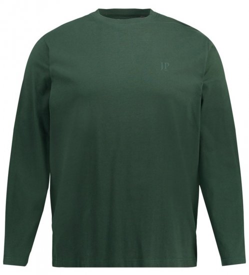 JP1880 Long Sleeve OEKO-TEX T-shirt Green - T-shirts - T-shirts i store størrelser - 2XL-14XL