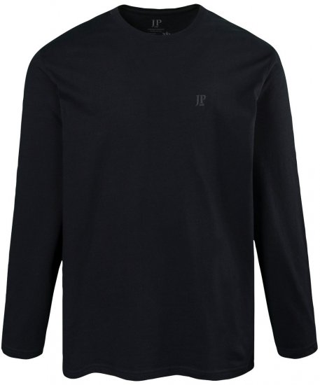 JP1880 702559 Langærmet T-shirt Sort - T-shirts - T-shirts i store størrelser - 2XL-14XL