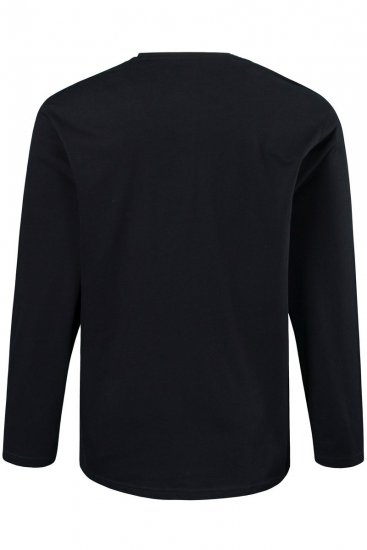 JP1880 702559 Langærmet T-shirt Sort - T-shirts - T-shirts i store størrelser - 2XL-14XL