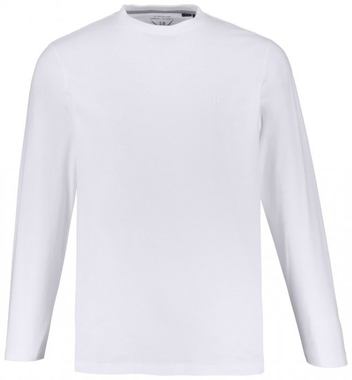 JP1880 702559 Langærmet T-shirt Hvid - T-shirts - T-shirts i store størrelser - 2XL-14XL