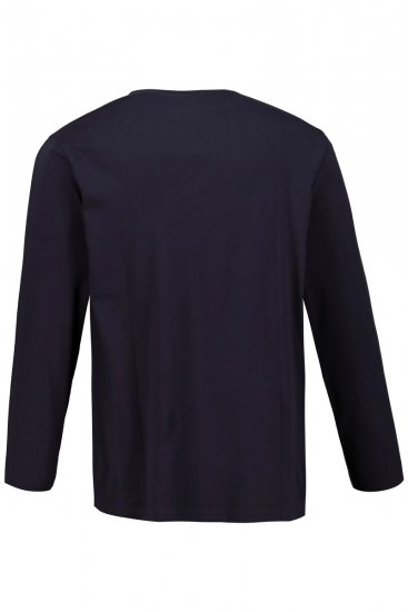 JP1880 702559 Langærmet T-shirt Mørkeblå - T-shirts - T-shirts i store størrelser - 2XL-14XL