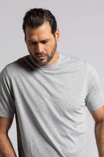 JP1880 702637 T-shirt med rund hals 2-pak Gråmeleret - T-shirts - T-shirts i store størrelser - 2XL-14XL