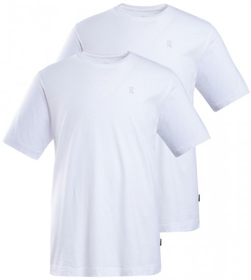 JP1880 702637 T-shirt med rund hals 2-pak Hvid - T-shirts - T-shirts i store størrelser - 2XL-14XL
