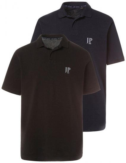 JP1880 704317 Poloshirt 2-pak Sort/Mørkeblå - Polotrøjer - Polotrøjer 2XL-8XL