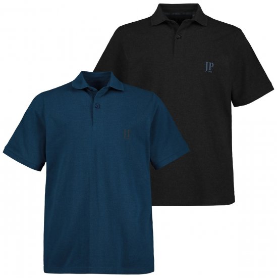 JP1880 704317 Poloshirt 2-pak Mellemblå - Polotrøjer - Polotrøjer 2XL-8XL