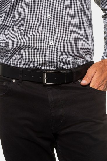 JP1880 707865 Læderbælte Sort - Tilbehør - Accessories til herrer