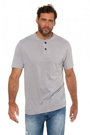JP1880 708420 Henley-shirt 2-pak Gråmeleret - T-shirts - T-shirts i store størrelser - 2XL-14XL