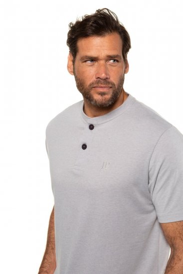 JP1880 708420 Henley-shirt 2-pak Gråmeleret - T-shirts - T-shirts i store størrelser - 2XL-14XL