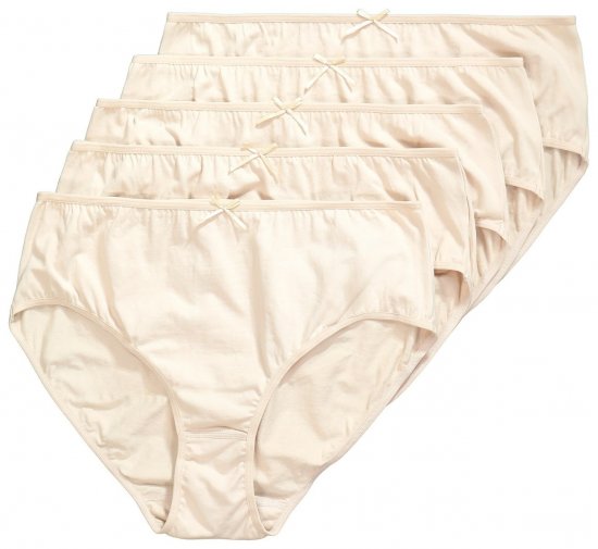 Ulla Popken 710201 Trusser 5-pak Beige - Trusser - 
