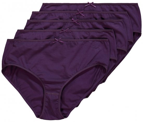 Ulla Popken 710201 Trusser 5-pak Aubergine - Trusser - 