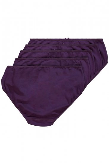 Ulla Popken 710201 Trusser 5-pak Aubergine - Trusser - 