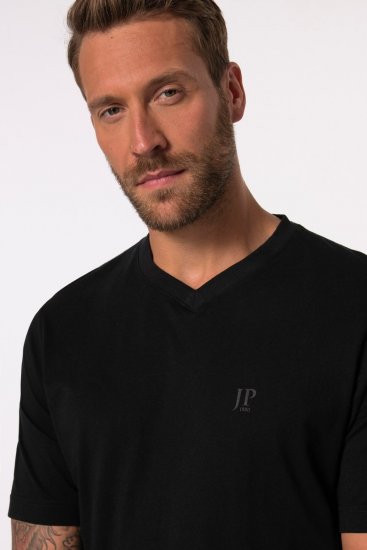 JP1880 711318 T-shirt med V-hals 2-pak Sort - T-shirts - T-shirts i store størrelser - 2XL-14XL