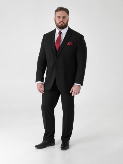 D555 Ted 4 Way Stretch Tailored Suit Jacket Sort - Habitter og blazere - Habitter og jakkesæt i store størrelser