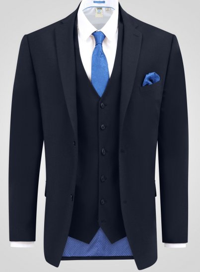 D555 Ted 4 Way Stretch Tailored Suit Jacket Mørkeblå - Habitter og blazere - Habitter og jakkesæt i store størrelser