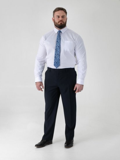 D555 Ted 4 Way Stretch Tailored Trouser Mørkeblå - Habitter og blazere - Habitter og jakkesæt i store størrelser