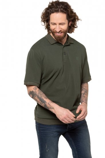 JP1880 712617 Poloshirt med maveform Mørk oliven - Polotrøjer - Polotrøjer 2XL-8XL