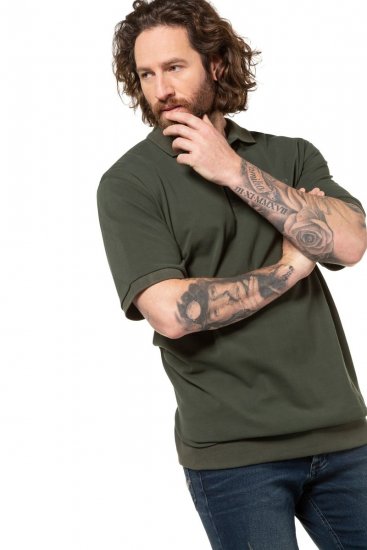 JP1880 712617 Poloshirt med maveform Mørk oliven - Polotrøjer - Polotrøjer 2XL-8XL