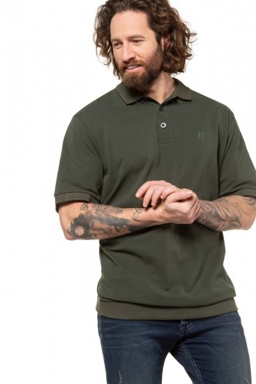 JP1880 712617 Poloshirt med maveform Mørk oliven - Polotrøjer - Polotrøjer 2XL-8XL