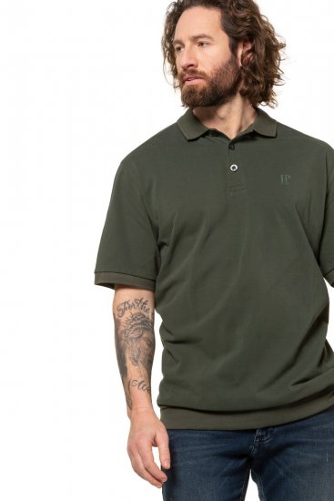 JP1880 712617 Poloshirt med maveform Mørk oliven - Polotrøjer - Polotrøjer 2XL-8XL