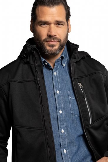 JP1880 714279 Softshelljakke med fleecefor Sort - Jakker - Jakker i store størrelser, 2XL- 12XL