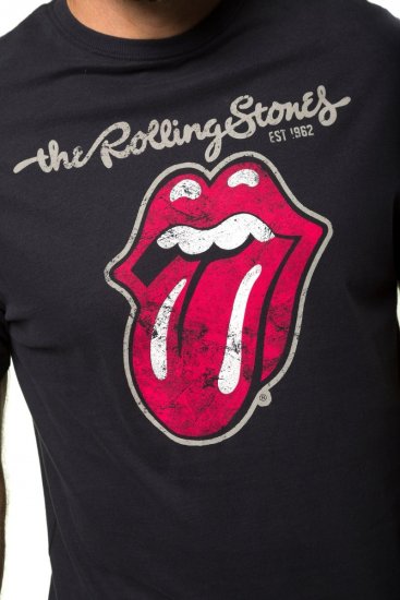 JP1880 Rolling Stones Graphic Band Comfort Fit T-Shirt Black - T-shirts - T-shirts i store størrelser - 2XL-14XL