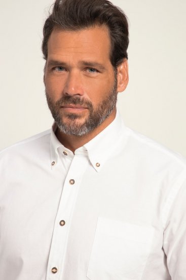 JP1880 Shirt Modern Fit Traditional Stag Horn White - Skjorter - Skjorter til store mænd 2XL- 8XL