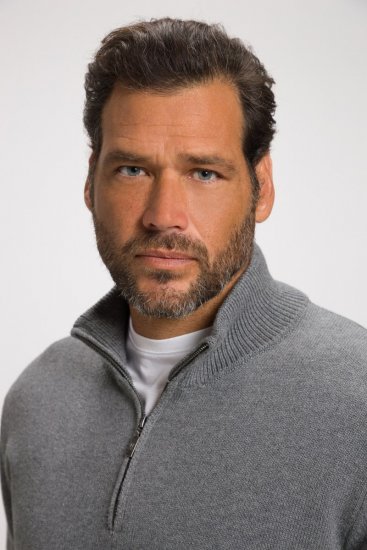 JP1880 Sweater Quarter Zipper Grey - Trøjer og hættetrøjer - Trøjer og Hættetrøjer i store størrelser - 2XL-14XL