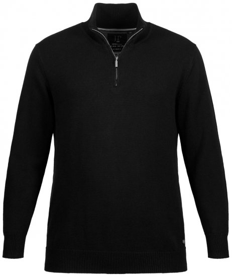 JP1880 716842 Half-zip striktrøje Sort - Trøjer og hættetrøjer - Trøjer og Hættetrøjer i store størrelser - 2XL-14XL