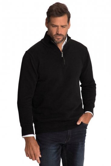 JP1880 716842 Half-zip striktrøje Sort - Trøjer og hættetrøjer - Trøjer og Hættetrøjer i store størrelser - 2XL-14XL