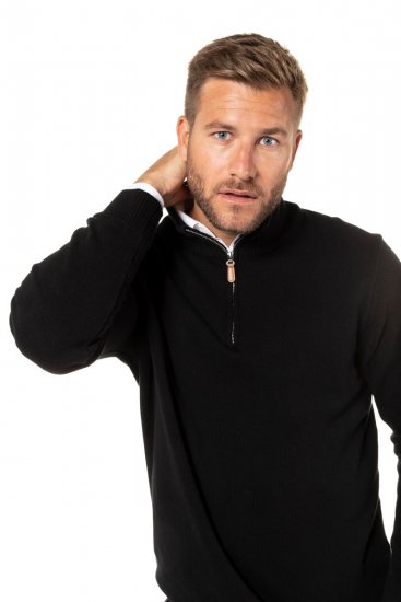 JP1880 716842 Half-zip striktrøje Sort - Trøjer og hættetrøjer - Trøjer og Hættetrøjer i store størrelser - 2XL-14XL
