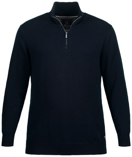 JP1880 716842 Half-zip striktrøje Mørkeblå - Trøjer og hættetrøjer - Trøjer og Hættetrøjer i store størrelser - 2XL-14XL