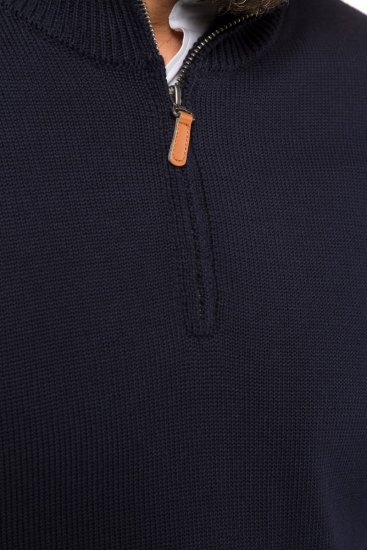 JP1880 716842 Half-zip striktrøje Mørkeblå - Trøjer og hættetrøjer - Trøjer og Hættetrøjer i store størrelser - 2XL-14XL