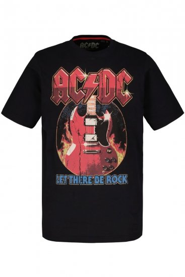JP1880 ACDC - Let There Be Rock Vintage looking Band T-Shirt Black - T-shirts - T-shirts i store størrelser - 2XL-14XL