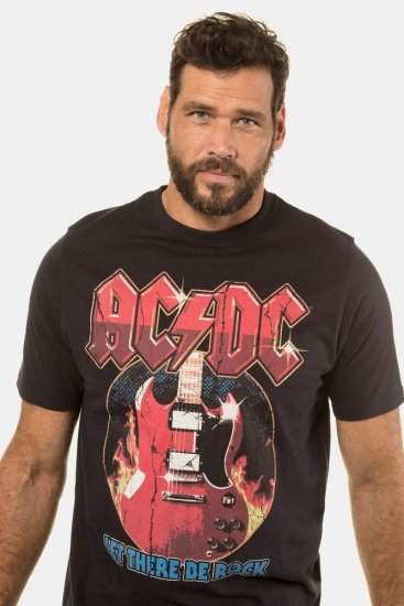 JP1880 ACDC - Let There Be Rock Vintage looking Band T-Shirt Black - T-shirts - T-shirts i store størrelser - 2XL-14XL