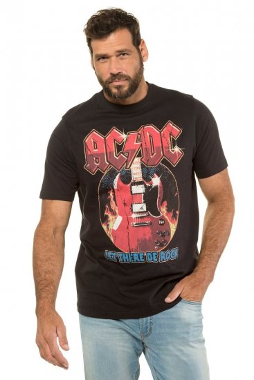 JP1880 ACDC - Let There Be Rock Vintage looking Band T-Shirt Black - T-shirts - T-shirts i store størrelser - 2XL-14XL