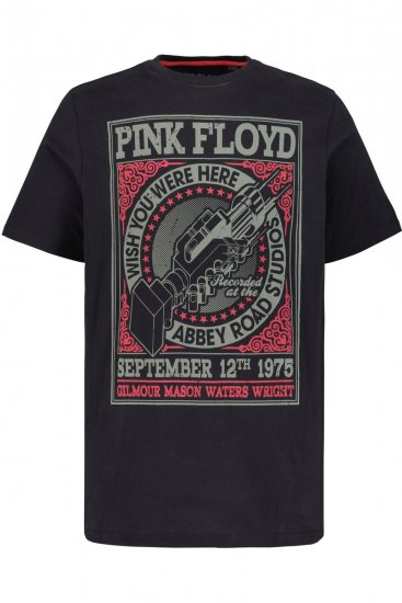 JP1880 Pink Floyd Retro Graphic Comfort Fit Band T-Shirt Black - T-shirts - T-shirts i store størrelser - 2XL-14XL