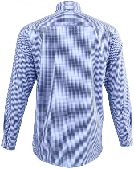 JP1880 722859 Langærmet ternet skjorte Lyseblå - Skjorter - Skjorter til store mænd 2XL- 8XL