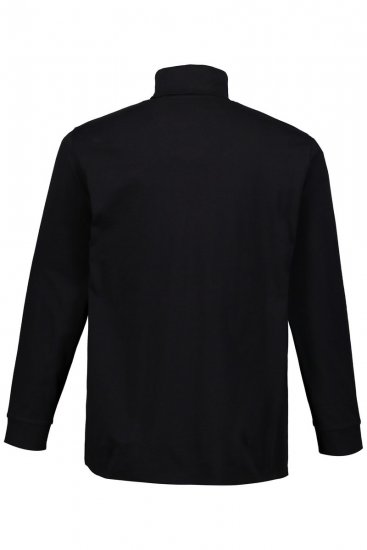 JP1880 723303 Langærmet bluse med rullekrave Sort - Trøjer og hættetrøjer - Trøjer og Hættetrøjer i store størrelser - 2XL-14XL
