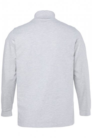 JP1880 723303 Langærmet bluse med rullekrave Naturmeleret TALL - TALL T-shirts - Lange T-shirts Mænd