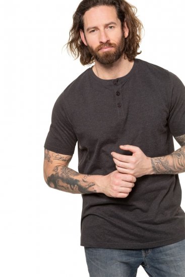 JP1880 726695 Henley-shirt Koksgrå - T-shirts - T-shirts i store størrelser - 2XL-14XL