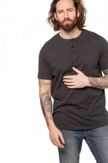 JP1880 726695 Henley-shirt Koksgrå - T-shirts - T-shirts i store størrelser - 2XL-14XL