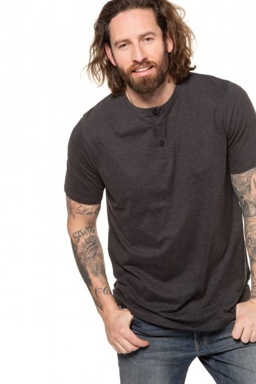 JP1880 726695 Henley-shirt Koksgrå - T-shirts - T-shirts i store størrelser - 2XL-14XL