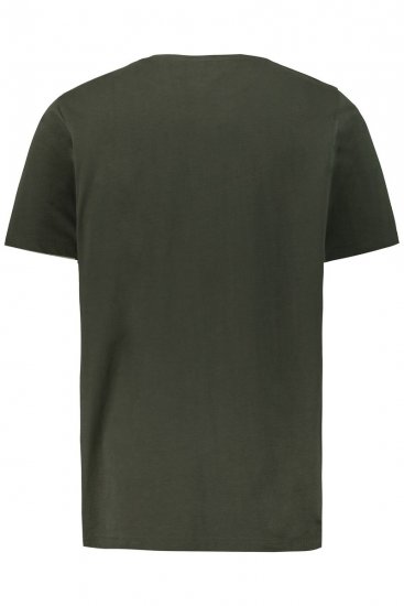 JP1880 726695 Henley-shirt Mørk oliven - T-shirts - T-shirts i store størrelser - 2XL-14XL