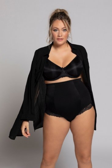 Ulla Popken 781632 Formende trusser med høj talje Sort - Shapewear - 