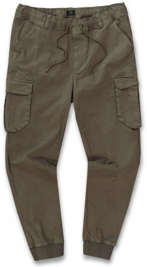 JP1880 782635 Cargobukser med benlommer Olivengrøn - Jeans og bukser - Herrejeans og bukser i store størrelser W40-W70